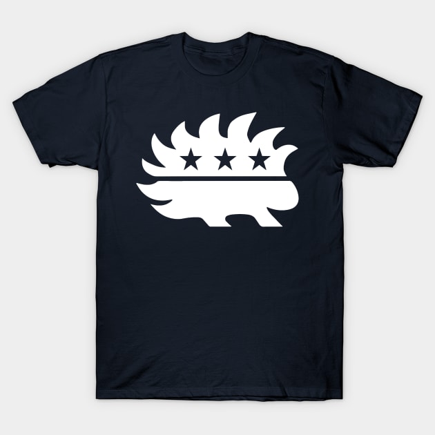 Libertarian Porcupine White T-Shirt by mplusshift2